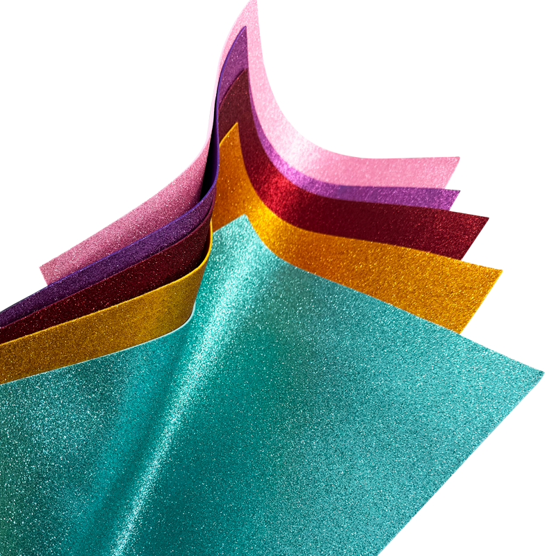 FOAMY (EVA) ESTAMPADO ESCARCHADO `OK` GLITTER COLOR PQ.10PZ.30X40CM