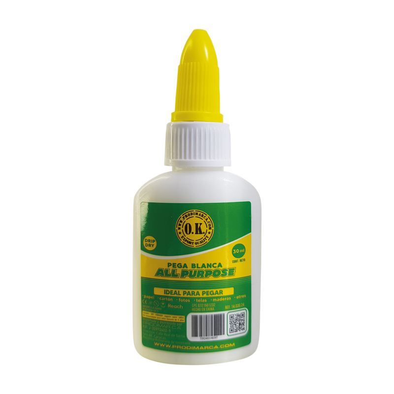 PEGAMENTO COLA BLANCA (PVA) `OK` POLIVINILICA DY.24pz.x30cc.C/U.