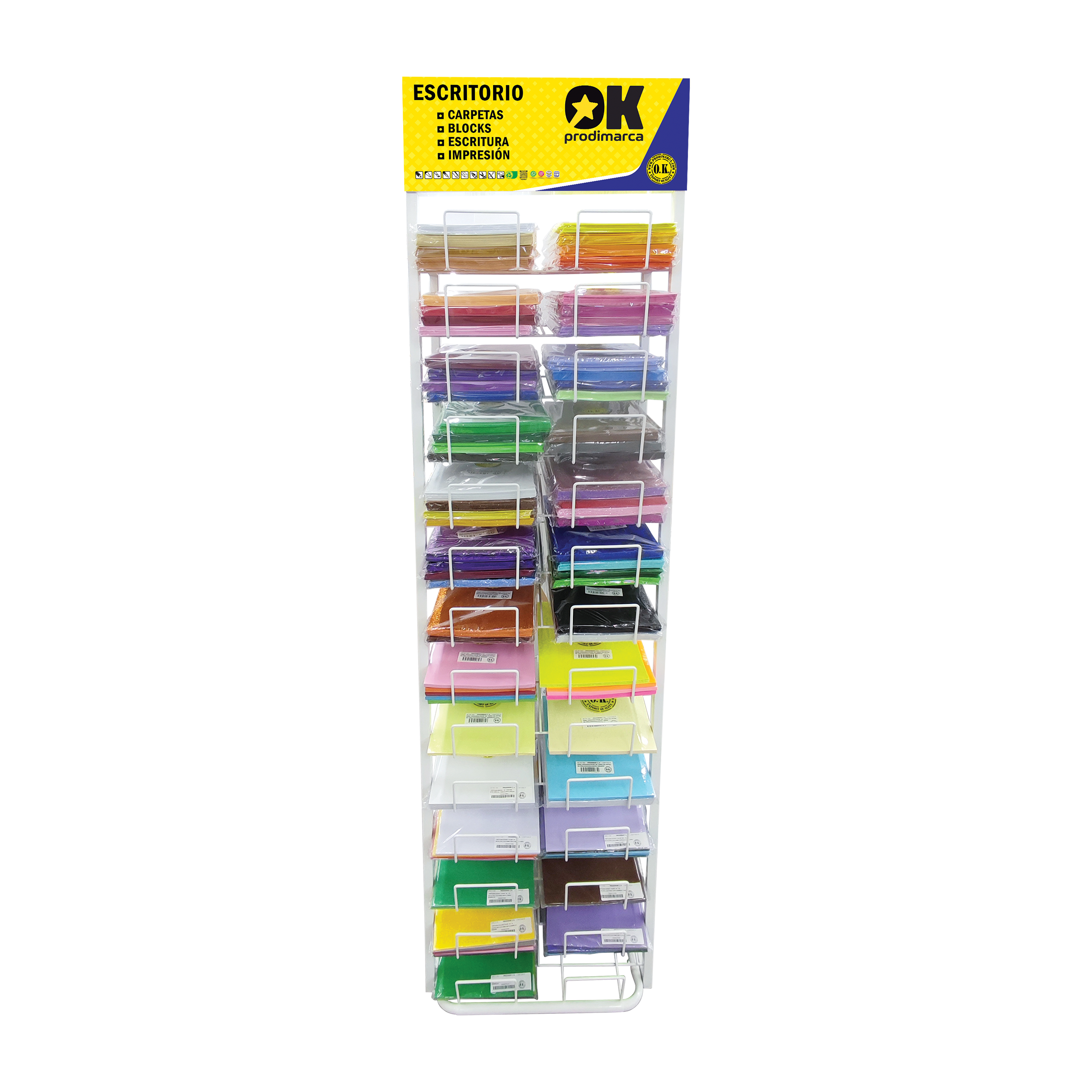 EXHIBIDOR OK CONTEN.(VER MONTO) BLOCKS ARTE-DIBUJO-MANUALIDADES/RESMILLAS S.R.C.