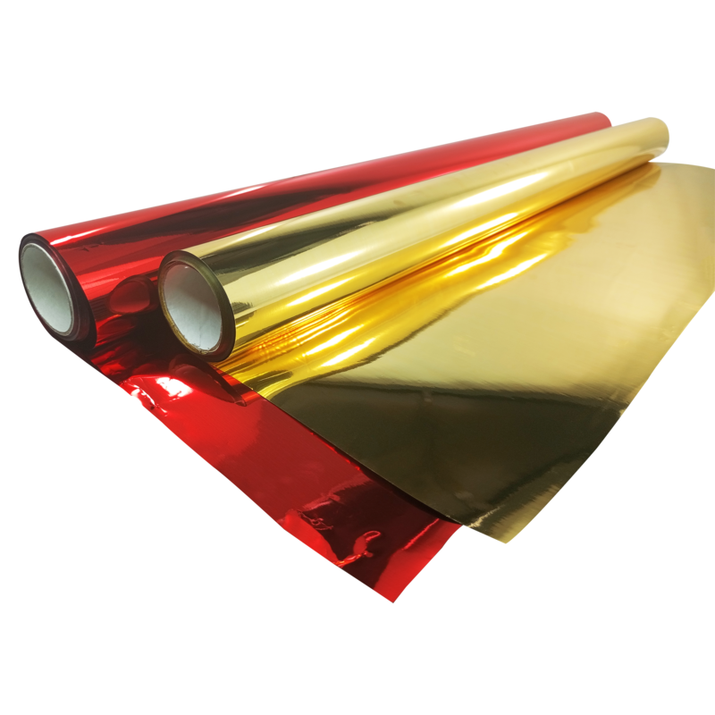 PAPEL FILM HOJILLA (PP) METALIZADO `OK` 80GR.DOBLE FAZ RO.0,70X15M