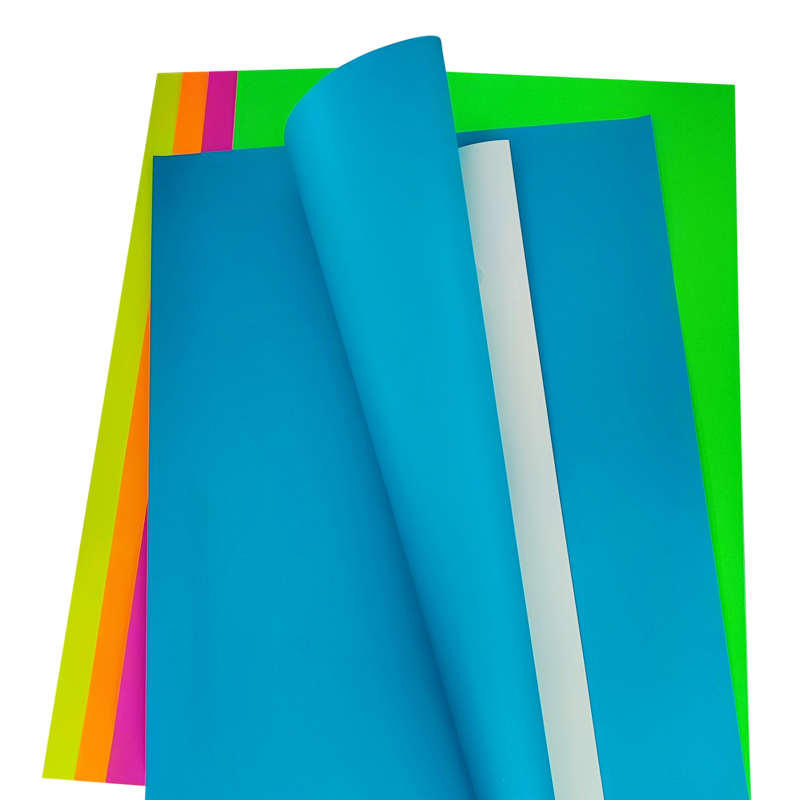 CARTULINA FLUORESCENTE `OK` SIMPLE FAZ 170GR.PQ.10PZ.50X70CM.NEON