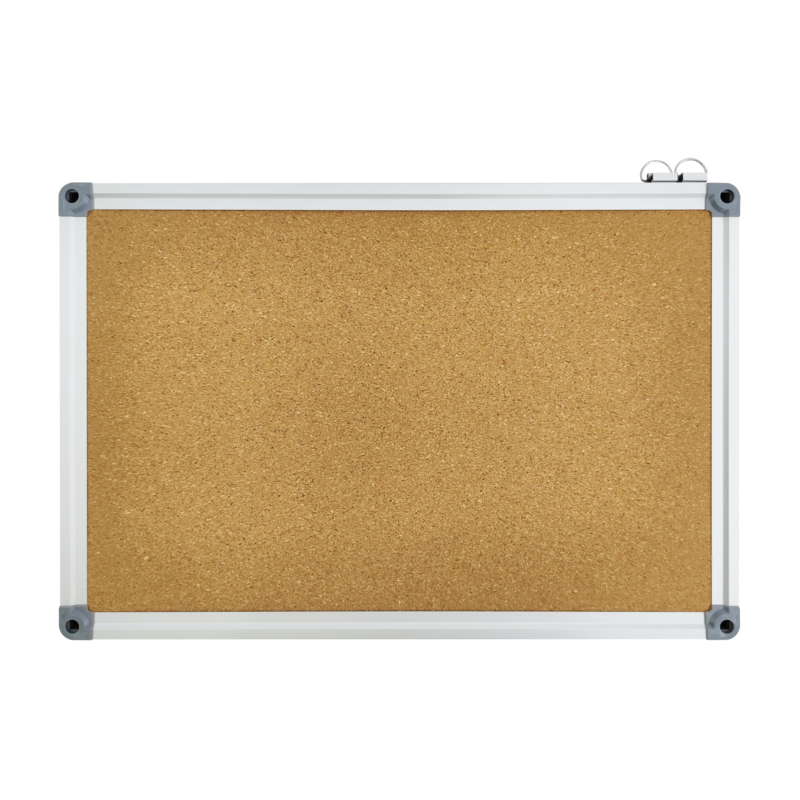 CARTELERA-CORCHO `OK` 45x30cm.CJ.10pz.MARCO ALUMINIO