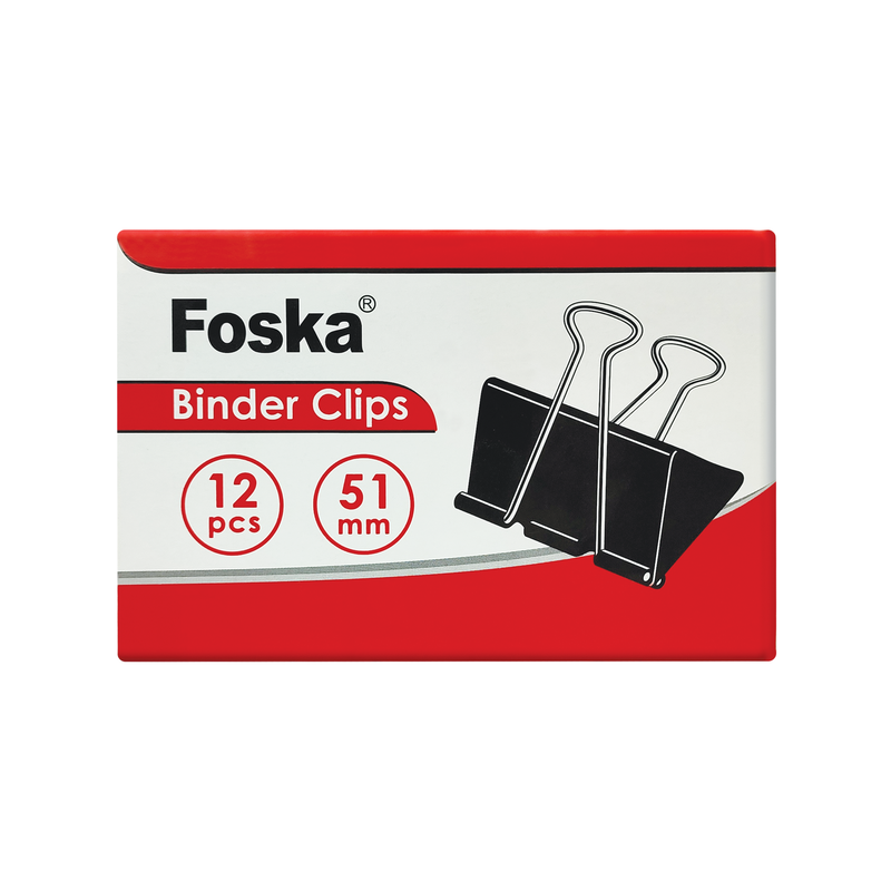 GANCHOS DE MORDAZA `FK` CJ.12pz.51mm.CROMADO+NEGRO T/REBATIBLE