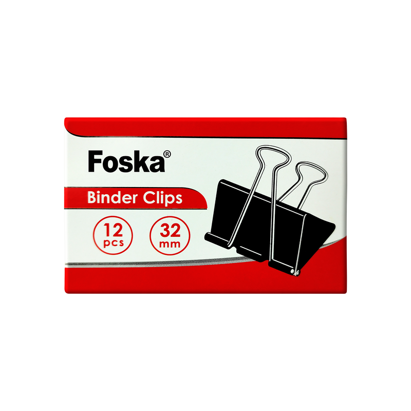 GANCHOS DE MORDAZA `FK` CJ.12pz.32mm.CROMADO+NEGRO T/REBATIBLE