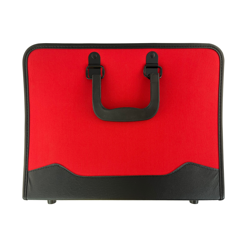 PORTAFOLIO `OK` ARTISTICO DELUXE 36X28X4CM.PQ.1PZ.C/CIERRE+ASA SITETIC ROJO