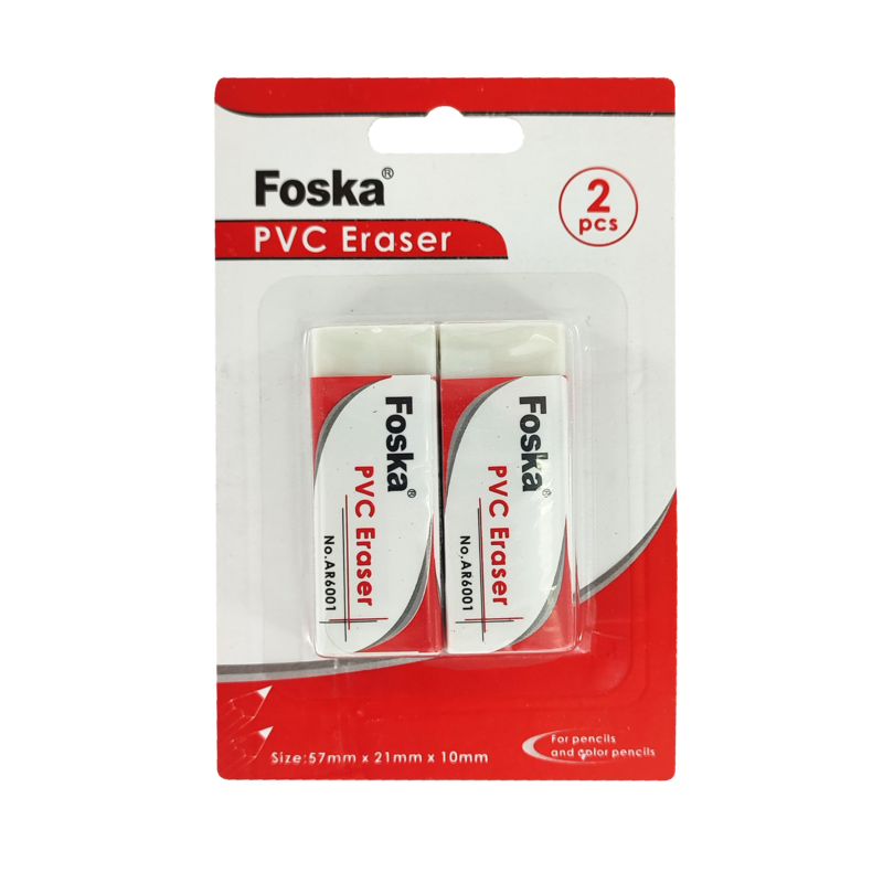 BORRADOR DIBUJO TECNICO `FK` BL.2pz.60x21x10mm.PVC LIMPIADOR EXTRA-SOFT PROFESIONAL