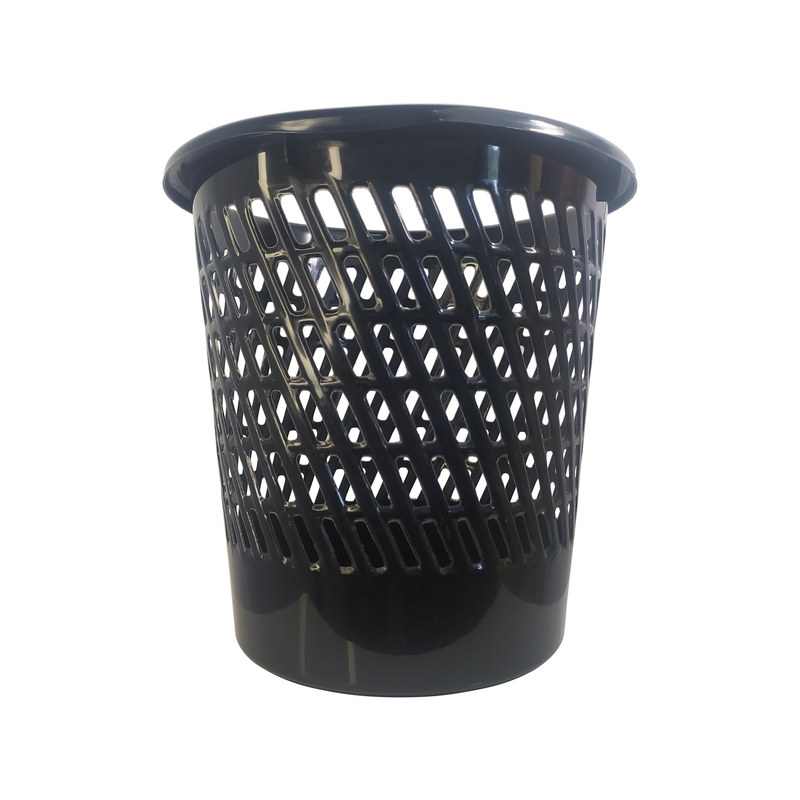 PAPELERA PLASTICA (PS) `FK` REDONDA BS.1pz.DIAM.26cm.xALTO 26cm.NEGRO