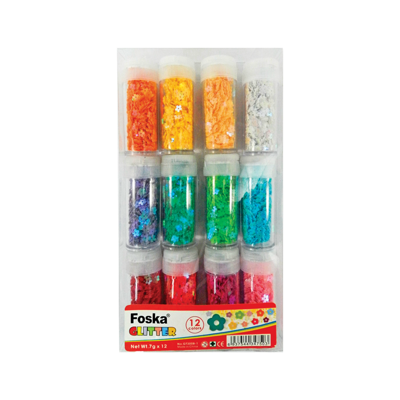 BISUTERIA LENTEJUELAS (PE) `FK` ET.12PZ.X15CC.C/U.COLOR SURT.DIAM.5MM.FLORES