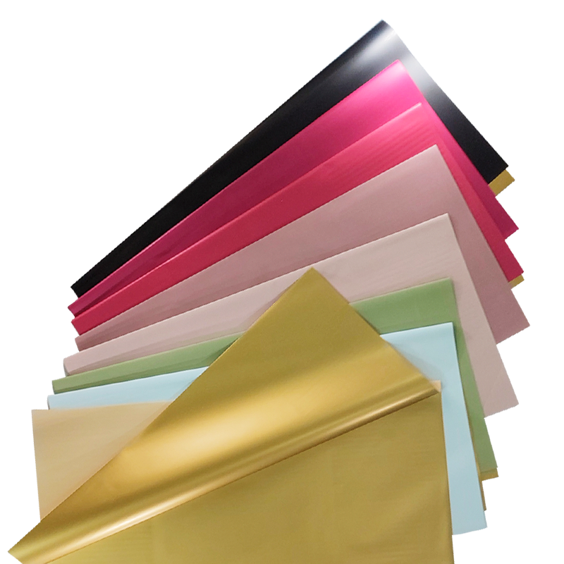 PAPEL FILM COREANO (PPO) OK OUYA BITONO OPACO DORADO PQ.20PZ.59X59CM