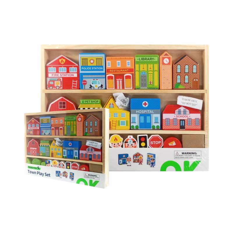 JUEGO DIDACTICO SET 'KC' CAJA CON SET DE CIUDAD P/3 AÑOS O +.JG.1kt.21pz.MDF/CHAPEC