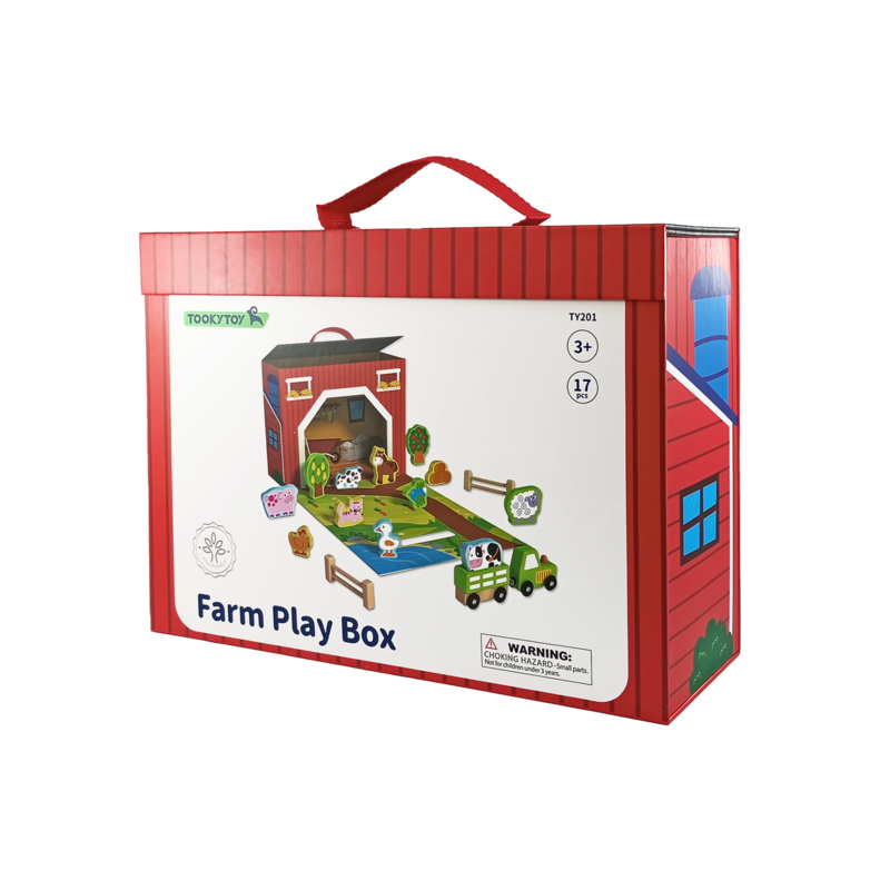 JUEGO DIDACTICO SET 'KC' CAJA C/SET DE GRANJA P/3 AÑOS O +.JG.1kt.17pz.MDF/CARTULINA
