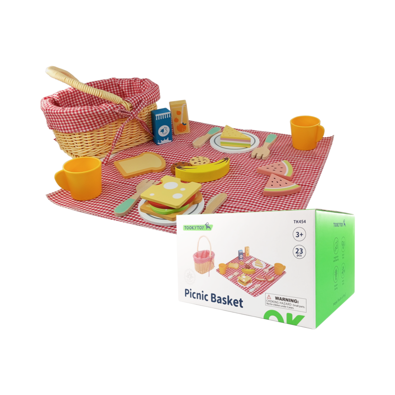 JUEGO DIDACTICO SET 'KC' CANASTA DE PICNIC P/3 AÑOS O +.JG.1kt.23pz.CHAPEC/ENEBRO/MDF/PLAST