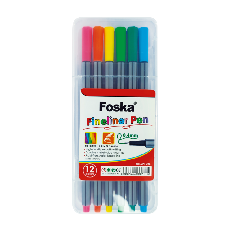 MARCADOR P/DELINEAR FK BASE AGUA EXTRA-FINO 0,4mm. ST.12 COL.SURT.