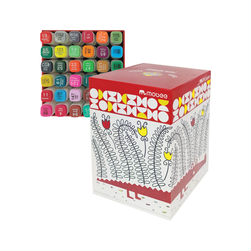 MARCADOR P/DISEÑO GRAFICO `MB` TWIN MARKER CINCEL+FINO ST.36pz.COL.SURT.