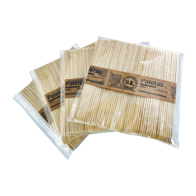 PALETAS MANUALIDADES `OK` BT.C/200pq.x50pz.C/U.10x114mm.NATURAL