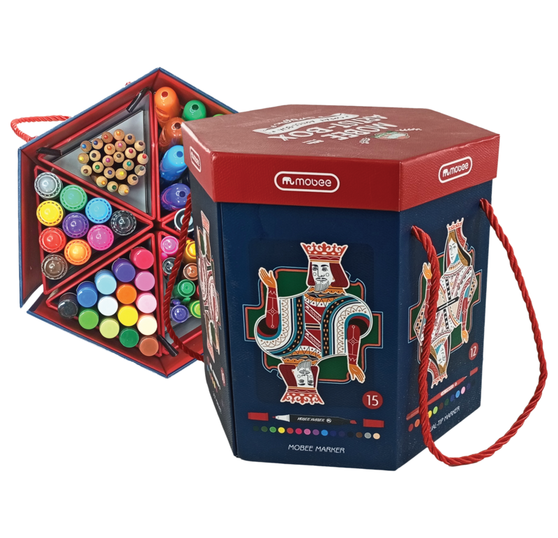 SET D/DISEÑO MB ESTUCHE ST.86PZ.CREYONES EXAGONALES/DELINEADORES/LAPICES/MARCADORES