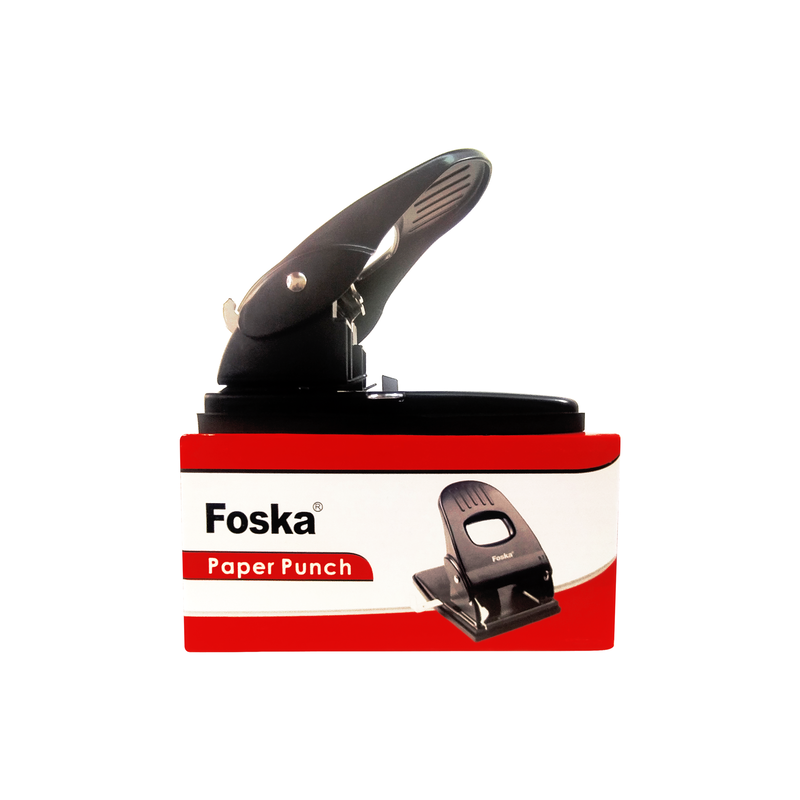 PERFORADORA P/OFICINA `FK` 7/8CM.20 HOJAS.AJUSTABLE METALICA PINTADA NEGRO MATE