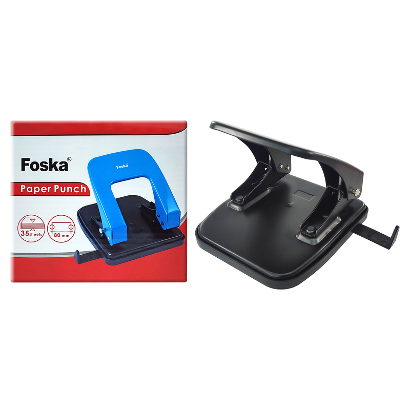 PERFORADORA P/OFICINA `FK` 8CM.35 HOJAS.FIJA METALICA PINTADA