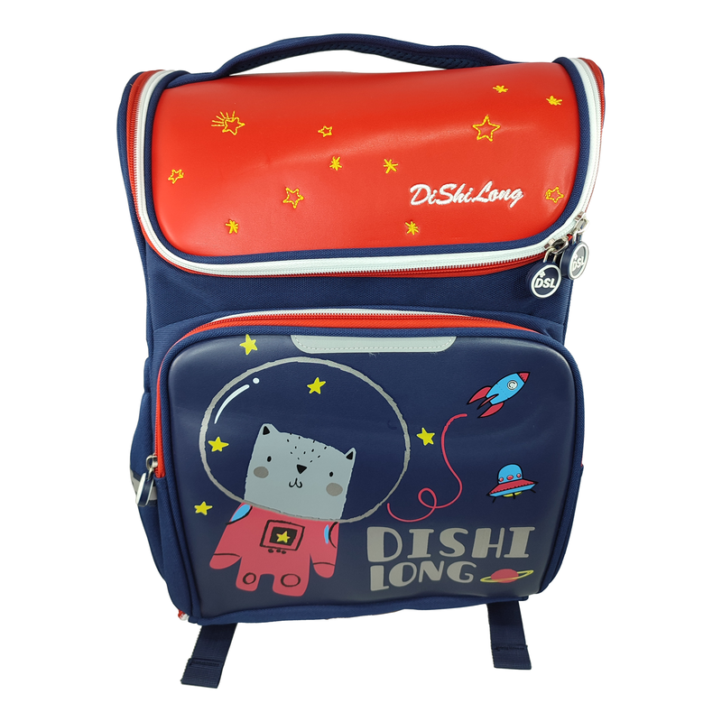 MORRAL ESCOLAR 'FK' ERGONOMICO/IMPERMEABLE/REFLECTIVO EP.1pz.44x31x13cm.ROJO