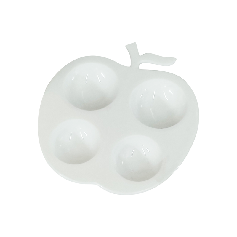 PALETA ARTISTICA HUEVERA `SA` PLASTICA FORMATO MANZANA CJ.1pz.4 CAVIDADES 12x12cm.