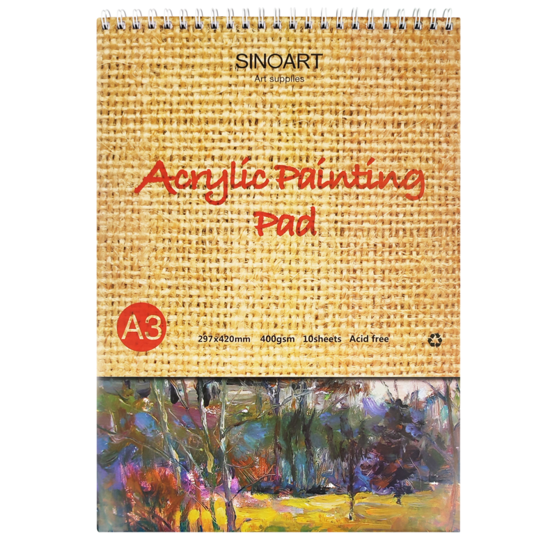 BLOCK ARTISTA PINT.ACRILICA `SA` 400gr.10hj.30x42cm.PQ.1pz.ACRYLIC/TEXTURA MEDIA/ESPIRAL