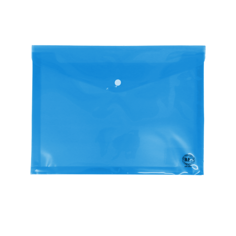 CARPETA SEGURA PLASTICA (PE) OK CA/A4 PQ.10pz.T/SOBRE C/FUELLE COL.SURT.