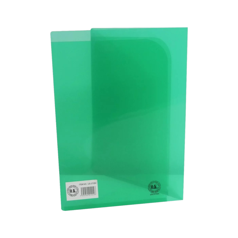 CARPETA PRESENTACION PLASTICA (PE) `OK` CARTA PQ.10pz.C/DOBLE BOLSILLO COL.SURT.