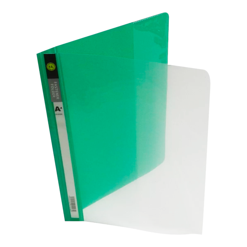 CARPETA PRESENTACION PLASTICA (PE) `OK` CARTA PQ.10pz.C/GANCHO 7/8cm.TRANSPARENTE