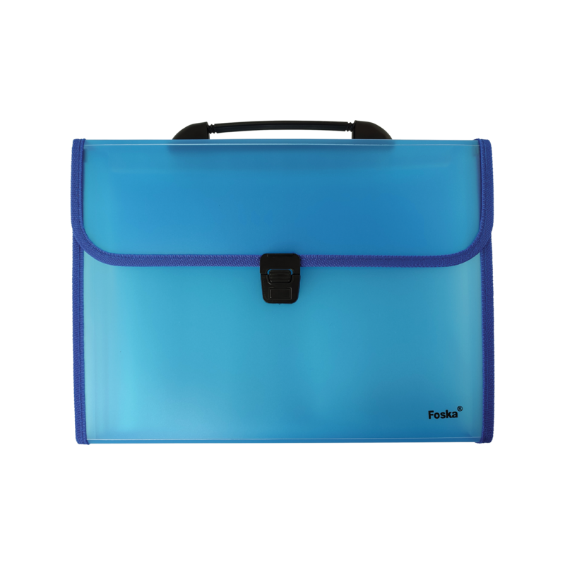 CARPETA ACORDEON PLASTICA (PE) `FK` CA/A4 BS.1pz.13 DIV.C/BROCHE CARTA/A4 COL.SURT.