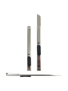 CUCHILLA PEQ.`SA` MANGO METALICO #1 9x80mm.PQ.1pz.PRECORTADA C/FRENO