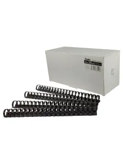 ANILLOS P/ENCUADENACION (PS) FK DIAM.25mm.CAPACIDAD 210hj.LARGO 30cm.PQ. 50pz.NEGRO