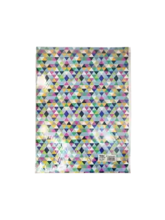 PAPEL REGALO COPPERPLATE "FK" FANTASIA PQ.50HJ.80GR.50X70CM.FIGURAS GEOMETRICAS/RAYAS