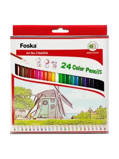 CREYONES/LAPIZ DE COLORES `FK` HEXAGONAL T/ESTUDIO CJ.24PZ.MINA DIAM.2,5MM.