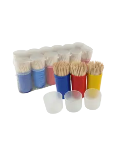 PALILLOS MONDADIENTES `OK` BL.12tb.x100pz.C/U.DOBLE PUNTA EN DISPENSADOR