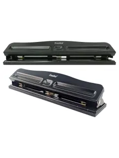 PERFORADORA P/OFICINA `FK` P/CARPETAS 3 HUECOS.12 HOJAS. METALICA PINTADA