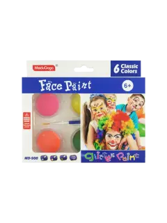 PINTURA FACIAL-CORPORAL FK PASTILLAS CJ.6 COL.24CC.FLUORESCENTES C/PINCEL