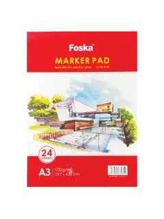 BLOCK ARTISTA MARCADORES `FK` 100GR.24HJ.30X42CM.PQ.1PZ.MARKERS LIBRE DE ACIDO