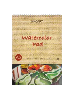 BLOCK ARTISTA PINT.ACUARELA `SA` 300gr.12hj.30x42cm.PQ.1pz.WATERCOLOR TEXT.MEDIA/ESPIRAL