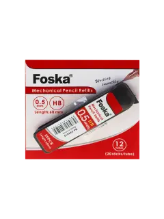 MINAS POLIMERIZADAS `FK` 0,5mm.CJ.12tb.x20pz.C/U. HB NEGRO INTENSO