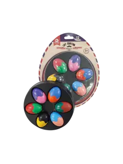 CREYONES DE CERA MB CJ.1st.x6 COL.EGG-TOY T/HUEVO DIAM.35mm.ALTO 55mm.LAVABLES