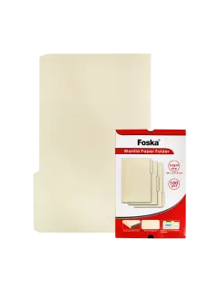 CARPETA MANILA STANDAR 165GR.PQ.100PZ.SIN GANCHO 240X373MM.EXT.OFICIO