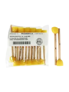 BROCHA SINTETICA `SA` PLANA MEDIA 13mm.PQ.12pz.GOMAESPUMA AMAR./TAPONADORA/MGO.CORT