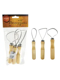 SET HERRAM.P/CERAMISTAS `SA` DEVASTADORES T/CINTA MADERA/METAL JG.3PZ.UNA PUNTA 14CM.