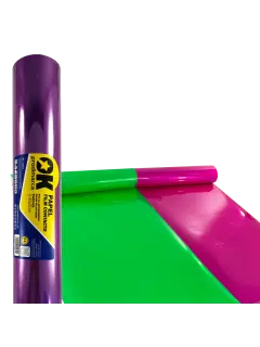 PAPEL FILM CONTACTO (PVC/AL) RO.0,45X20,0M.AUTOADHESIVO COLOR SOLIDO NEÓN