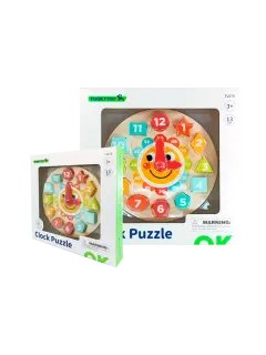 JUEGO DIDACTICO 'KC' RELOJ C/ENCASTRES Y FORMAS P/3 AÑOS O +.JG.1kt.13pz. CHAPEC