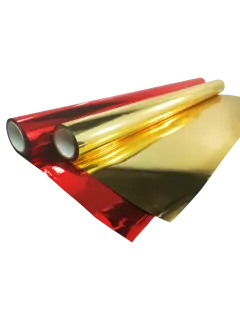 PAPEL FILM HOJILLA (PP) METALIZADO `OK` 80GR.DOBLE FAZ RO.0,70X15M