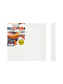 LIENZO C/BASTIDOR C/CUÑAS `SA` 3.8 GRAPA REVERSO PQ.1pz.GALERY 320gr. 40x40cm.(16x16")