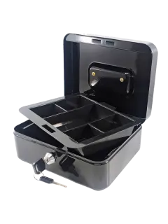 CAJA CHICA FK METALICA 20x16x9cm.(8") EP.1pz.PINTADA C/BANDEJA/LLAVE