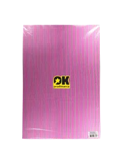 FOAMY (EVA) C/M RAYADO "KT" MINI-LINEAS BICOLOR PQ.5PZ.40X60CM.EXTRA FINOXGAMA TV