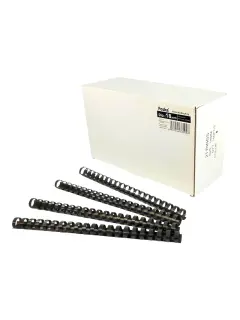 ANILLOS P/ENCUADENACION (PS) FK DIAM.18mm.CAPACIDAD 125hj.LARGO 30cm.PQ.100pz.NEGRO